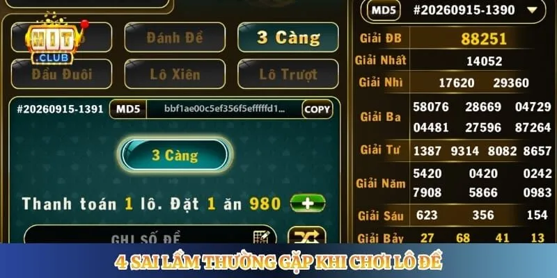 4 sai lầm thường gặp khi chơi lô đề