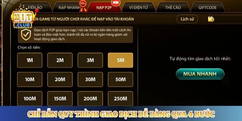 Nạp Tiền Hitclub Chỉ dẫn quy trình giao dịch dễ dàng qua 4 bước